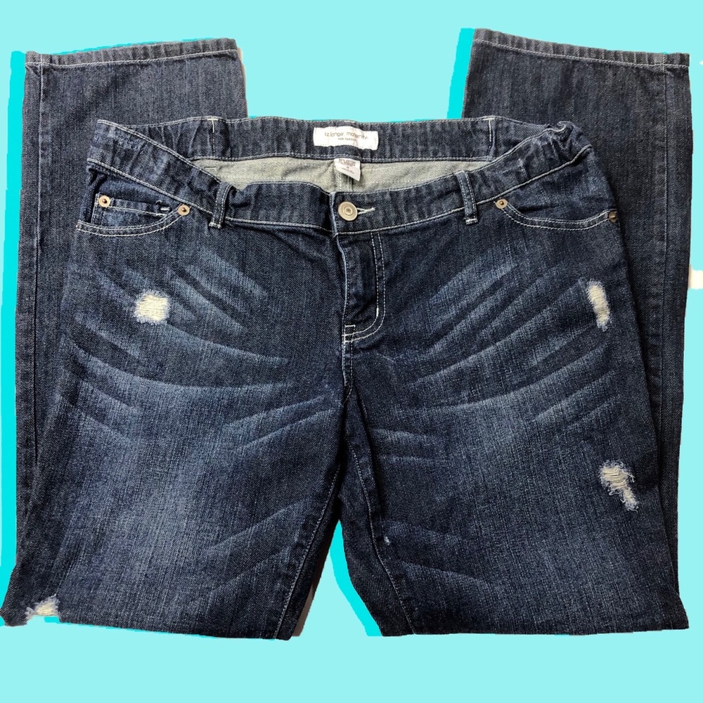 EUC Liz Lange Maternity Adjustable Waist Jeans 8